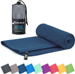 Fit-Flip Microfibre Towel – Quick-Dry, Ultra Lightweight & Compact – Ideal for Gym, Travel, Beach, Swimming, Camping & Hiking