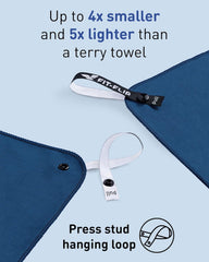 Fit-Flip Microfibre Towel – Quick-Dry, Ultra Lightweight & Compact – Ideal for Gym, Travel, Beach, Swimming, Camping & Hiking