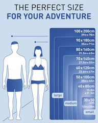 Fit-Flip Microfibre Towel – Quick-Dry, Ultra Lightweight & Compact – Ideal for Gym, Travel, Beach, Swimming, Camping & Hiking