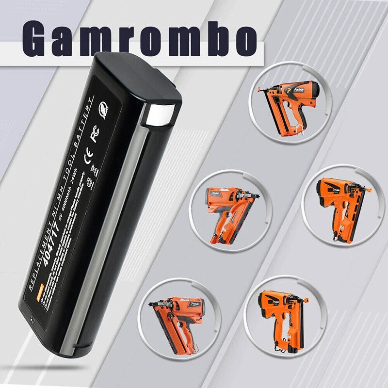2 Pack 6V Ni-MH Replacement Battery for Paslode Nailers – Compatible with 404717, 902000, 900400, 900420, 900600