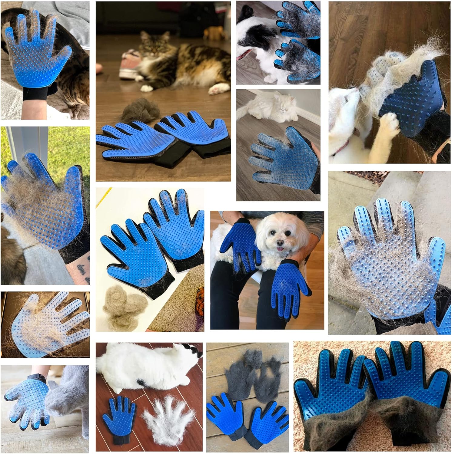 KENNELS & KATS Pet Grooming Glove – Premium Deshedding Brush Mitt with 260 Tips for Dogs, Cats, Rabbits & Horses – Ideal for Long, Short, or Curly Hair