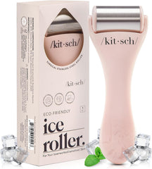 Kitsch Facial Ice Roller – Cooling Face & Eye Massager for Puffiness Relief, Pink