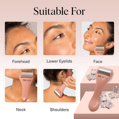Kitsch Facial Ice Roller – Cooling Face & Eye Massager for Puffiness Relief, Pink