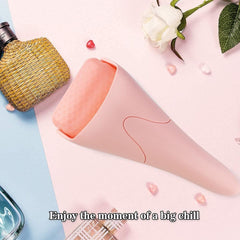 LATME Pink Ice Roller for Face & Eyes – Puffiness, Migraine, and Pain Relief – Face Massager for Women, Ideal Gift