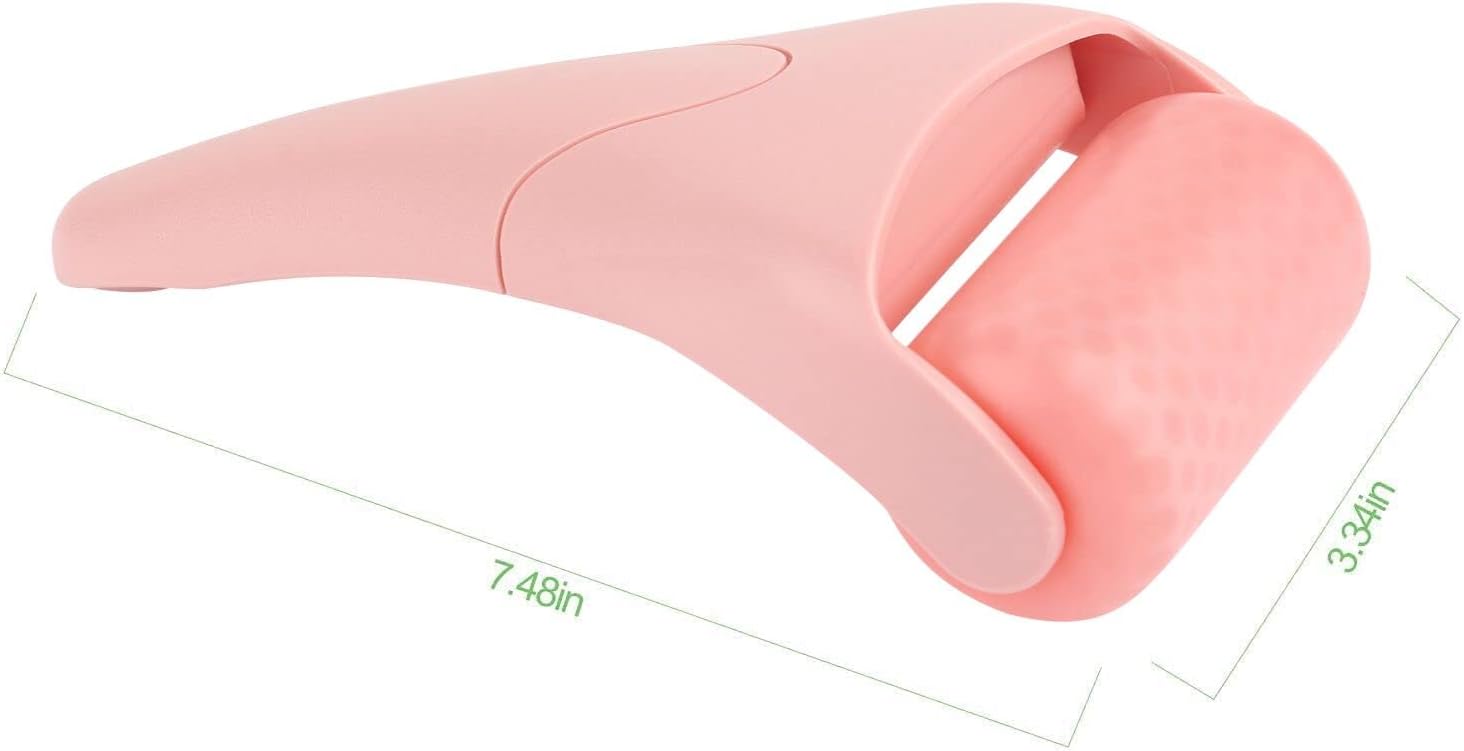 LATME Pink Ice Roller for Face & Eyes – Puffiness, Migraine, and Pain Relief – Face Massager for Women, Ideal Gift
