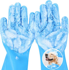 Pecute Silicone Dog Washing & Grooming Gloves – Heat-Resistant, Multifunctional Bath & Massage Gloves for Dogs and Cats