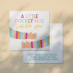 Pocket Hug Wooden Heart Token – "You've Got This" Rainbow Affirmation Card – Small Positive Keepsake for Wallet or Purse – Just for You Gift