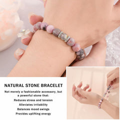 Lueaurra Natural Stone Healing Crystal Bracelet – Thoughtful Gift for Women, Teens, Mum, Daughter, Sister, or Best Friend – Unique Friendship & Birthday Gift Idea