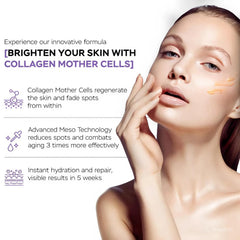 Meso White Facial Serum Ampoules with Niacinamide, Peptides & Collagen – Hydrating & Tone-Refining Skincare Set, 6 Vials (0.17 fl oz Each)