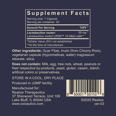 MyReuteri™ Probiotic 10 Billion CFU with L. reuteri LRDR™ & FOS Prebiotic – Foundational Strength by Dr. William Davis – 30 Veg Capsules