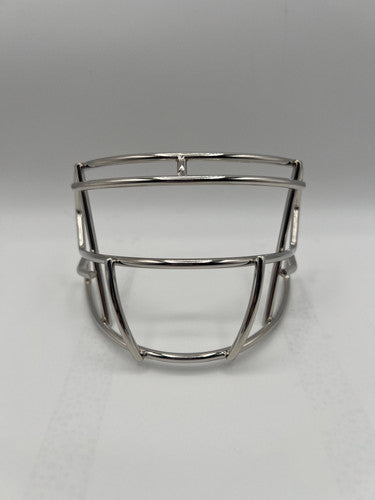 Metal Chrome Mini Facemask for American Football Helmet Display – Collectible Rugby Helmet Accessory