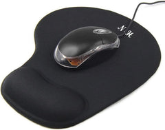 New Horrizon Black Gel Mouse Pad with Wrist Support – Anti-Slip Comfort Mat for PC & Laptop – Compatible with Optical & Laser Mice