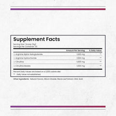 Nature's Pure Blend Liquid Nitric Oxide Supplements for Men – L-Arginine Powder – Nitric Oxide Booster & Circulation Supplement – Blood Flow Support, L Arginine and L Citrulline – 5000 MG