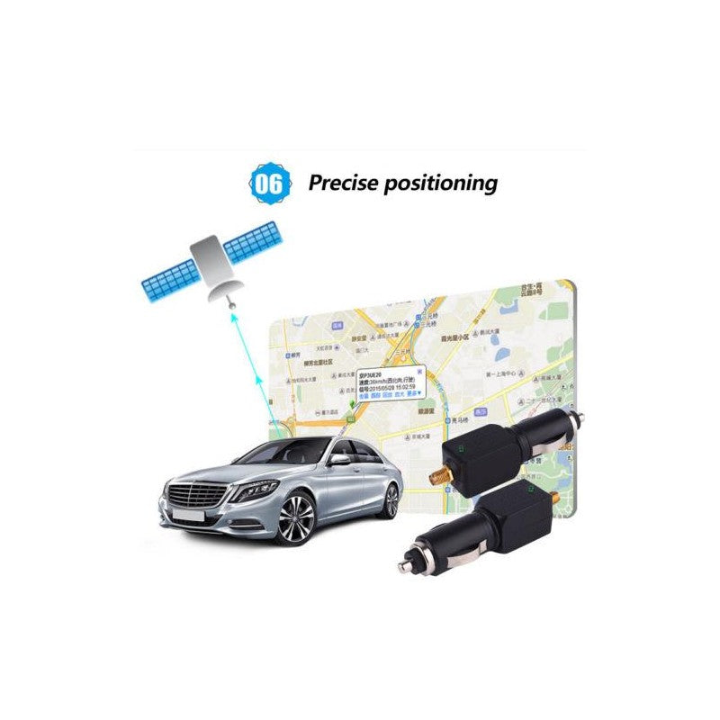 Portable Car GPS Blocker & Anti-Tracking Device with Antenna, Fuse Panel Connectors, and Spanners – Black
