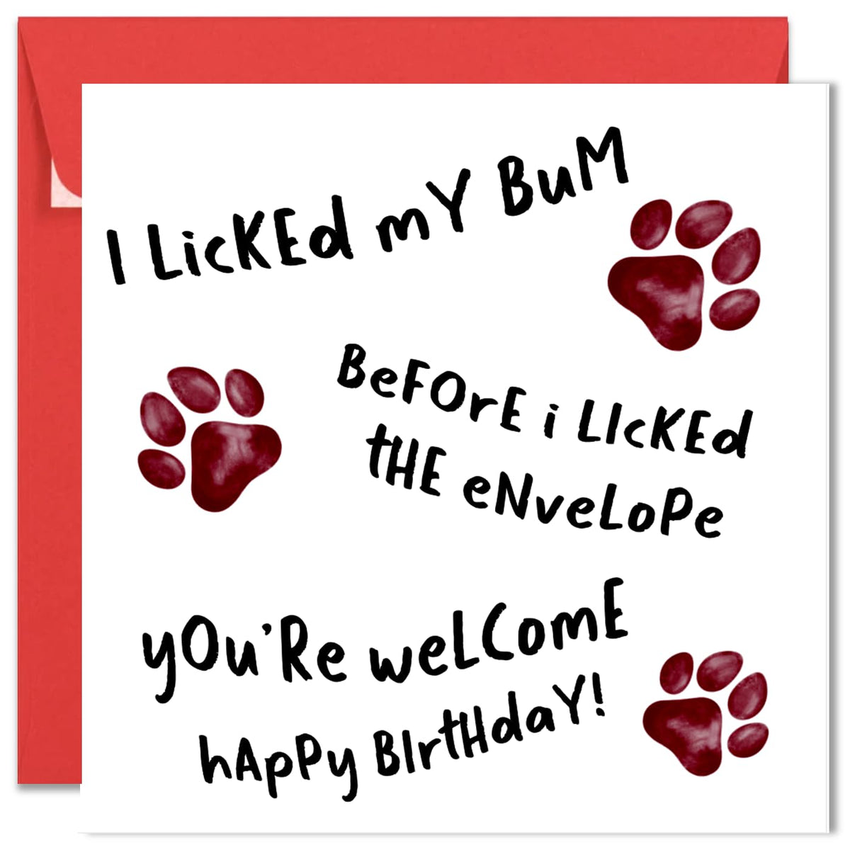 Printperfect Funny Birthday Card from the Dog – Hilarious Gift for Dog Mum, Dad, Partner or Pet Lover