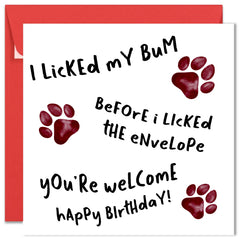 Printperfect Funny Birthday Card from the Dog – Hilarious Gift for Dog Mum, Dad, Partner or Pet Lover
