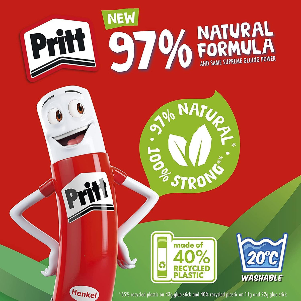 Pritt Glue Stick 22g, Pack of 3 – Child-Safe Craft Glue for School, Office & Art Projects with Strong Hold