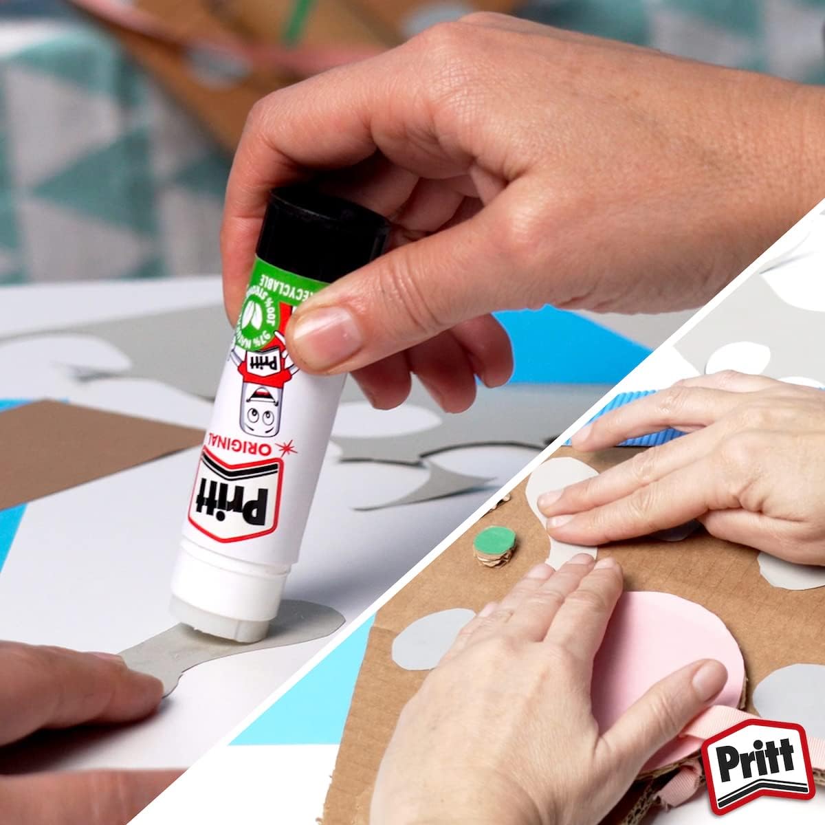 Pritt Glue Stick 22g, Pack of 3 – Child-Safe Craft Glue for School, Office & Art Projects with Strong Hold