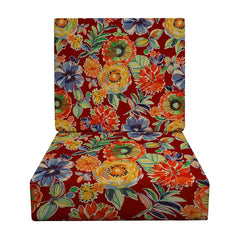 RSH Décor Deep Seating Chair Cushion Set – 23” x 24” All-Weather Outdoor Foam Cushions in Spun Fabric, Colsen Berry