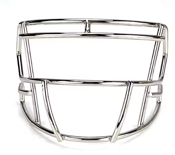 Metal Chrome Mini Facemask for American Football Helmet Display – Collectible Rugby Helmet Accessory