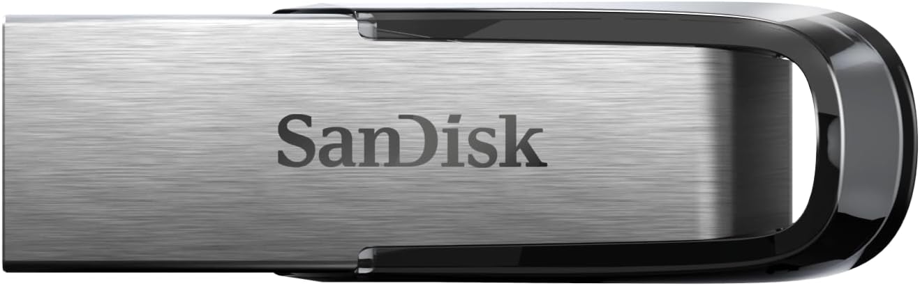 SanDisk Ultra Flair 128GB USB 3.0 Flash Drive – High-Speed Memory Stick with 150MB/s Transfer, Password Protection & Sleek Durable Metal Casing – Silver/Black