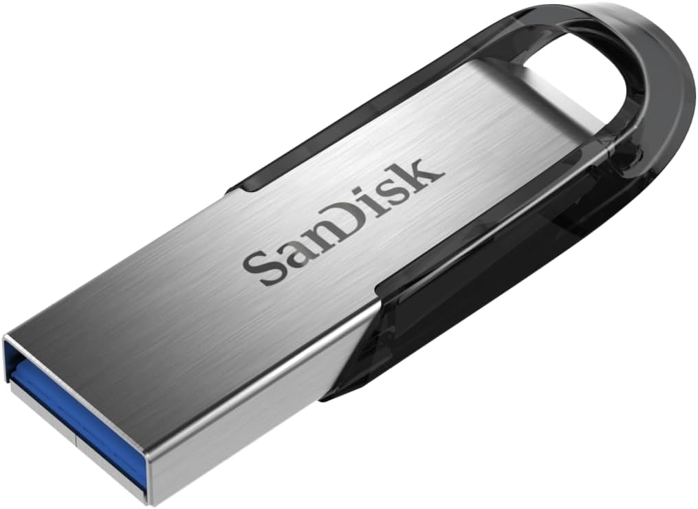 SanDisk Ultra Flair 128GB USB 3.0 Flash Drive – High-Speed Memory Stick with 150MB/s Transfer, Password Protection & Sleek Durable Metal Casing – Silver/Black