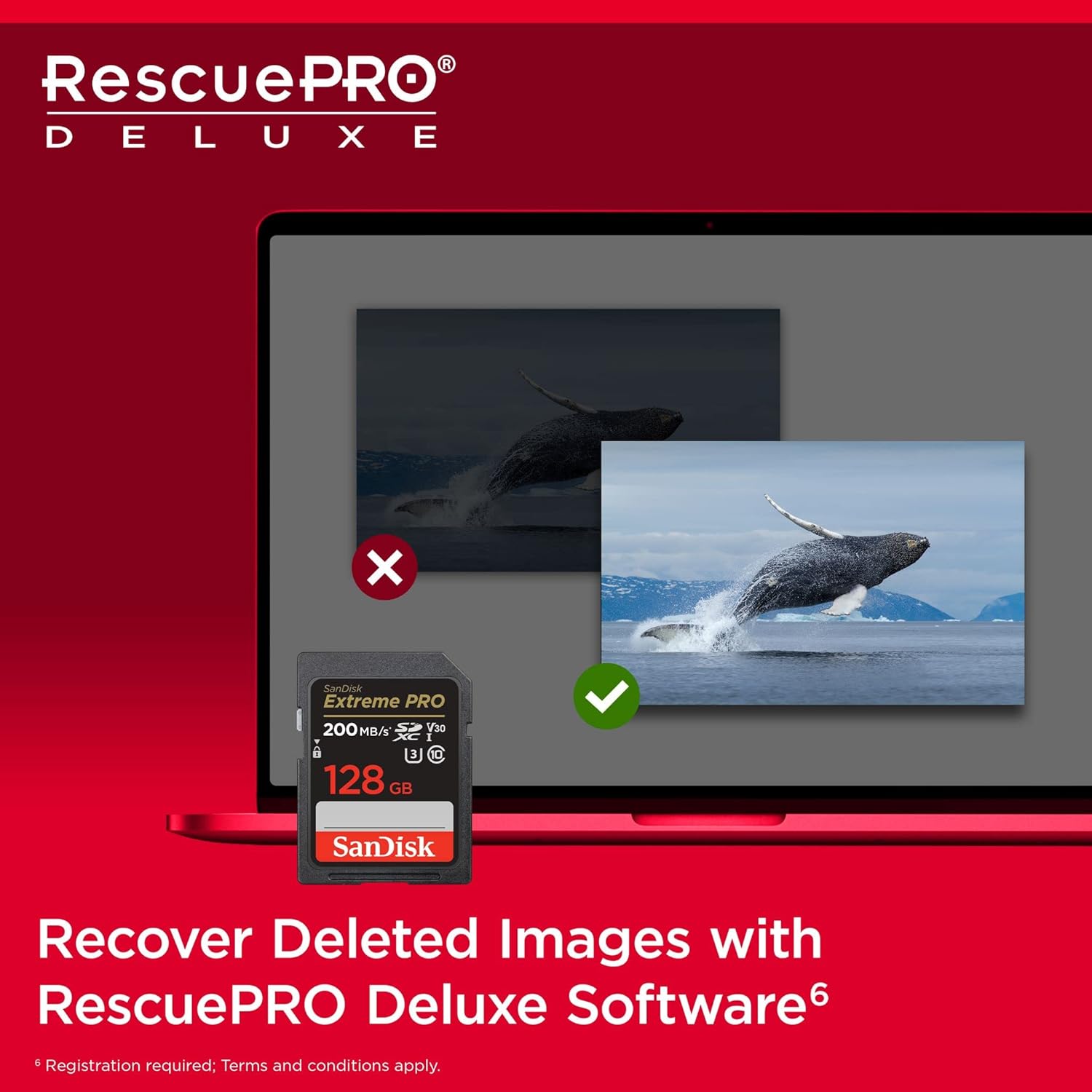 SanDisk Extreme PRO 128GB SDXC Memory Card – UHS-I, Class 10, U3, V30 – Up to 200MB/s, 4K UHD, QuickFlow Technology, Includes RescuePro Deluxe Software