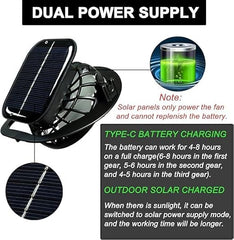 Solar Fan Hat – Rechargeable Solar/USB Wide Brim Sun Hat with Built-in Fans, UPF 50+ Cooling Hat for Men & Women, Foldable Outdoor Fishing, Hiking, Gardening Hat (Dark Gray, Colorful)