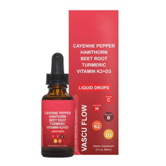 Cayenne Pepper Liquid Drops + Hawthorn Berry Supplement, Vitamin D3 K2 Beet Root Powder, Ceylon Cinnamon, Turmeric Curcumin, Organic Panax Ginseng, Berberine Extract