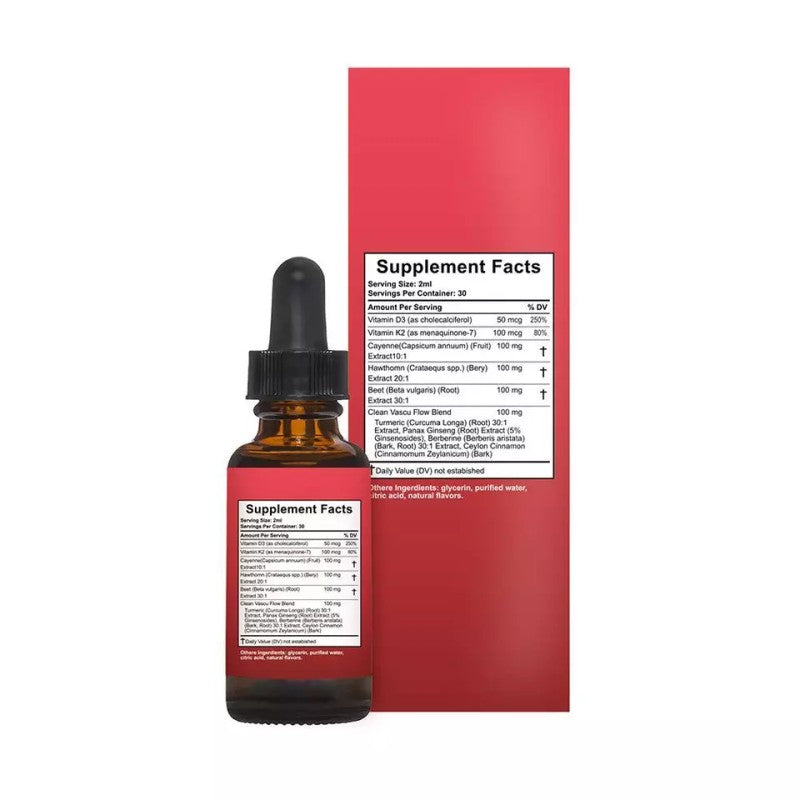 Cayenne Pepper Liquid Drops + Hawthorn Berry Supplement, Vitamin D3 K2 Beet Root Powder, Ceylon Cinnamon, Turmeric Curcumin, Organic Panax Ginseng, Berberine Extract