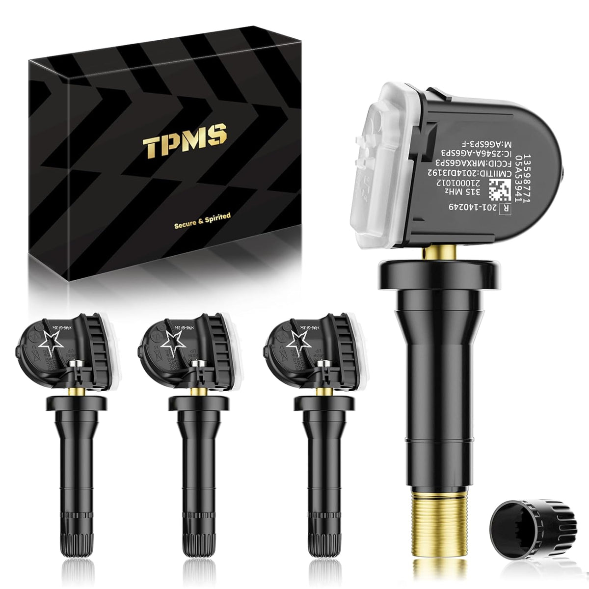 TPMS 315MHz GM Preprogrammed Tire Sensor Fits:-Chevrolet Silverado 07-19/Equinox 07-22/Tahoe 07-20/Traverse 09-17/:-Cadillac Escalade 07-20/-GMC Yukon 07-20/Sierra 07-19/OE#13598771(4 PCS)