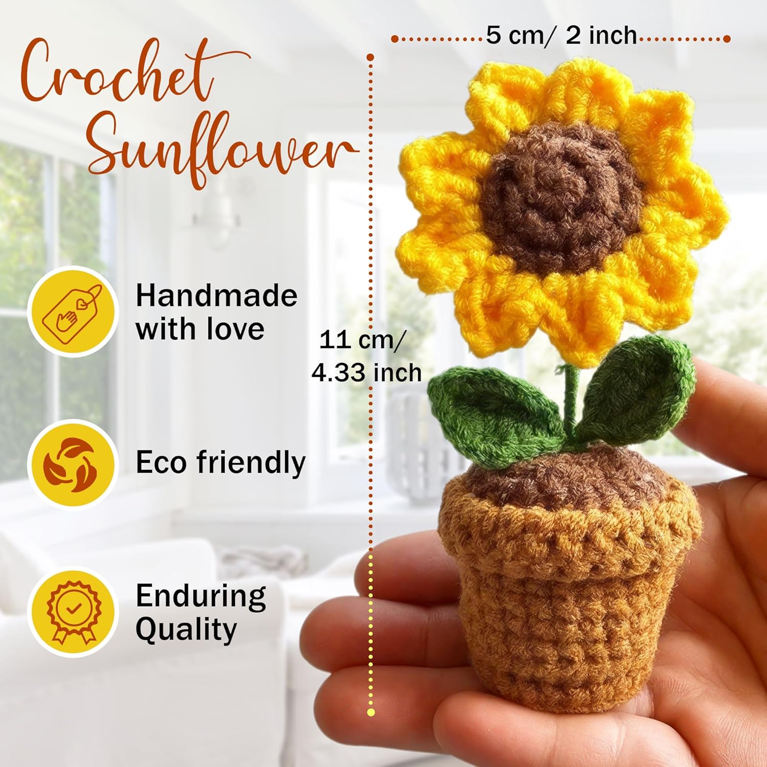 Teacher Appreciation Gift – “Thank You for Helping Me Grow” Hanging Ornament with Sunflower Design – Ideal for Nursery Teachers & Teaching Assistant