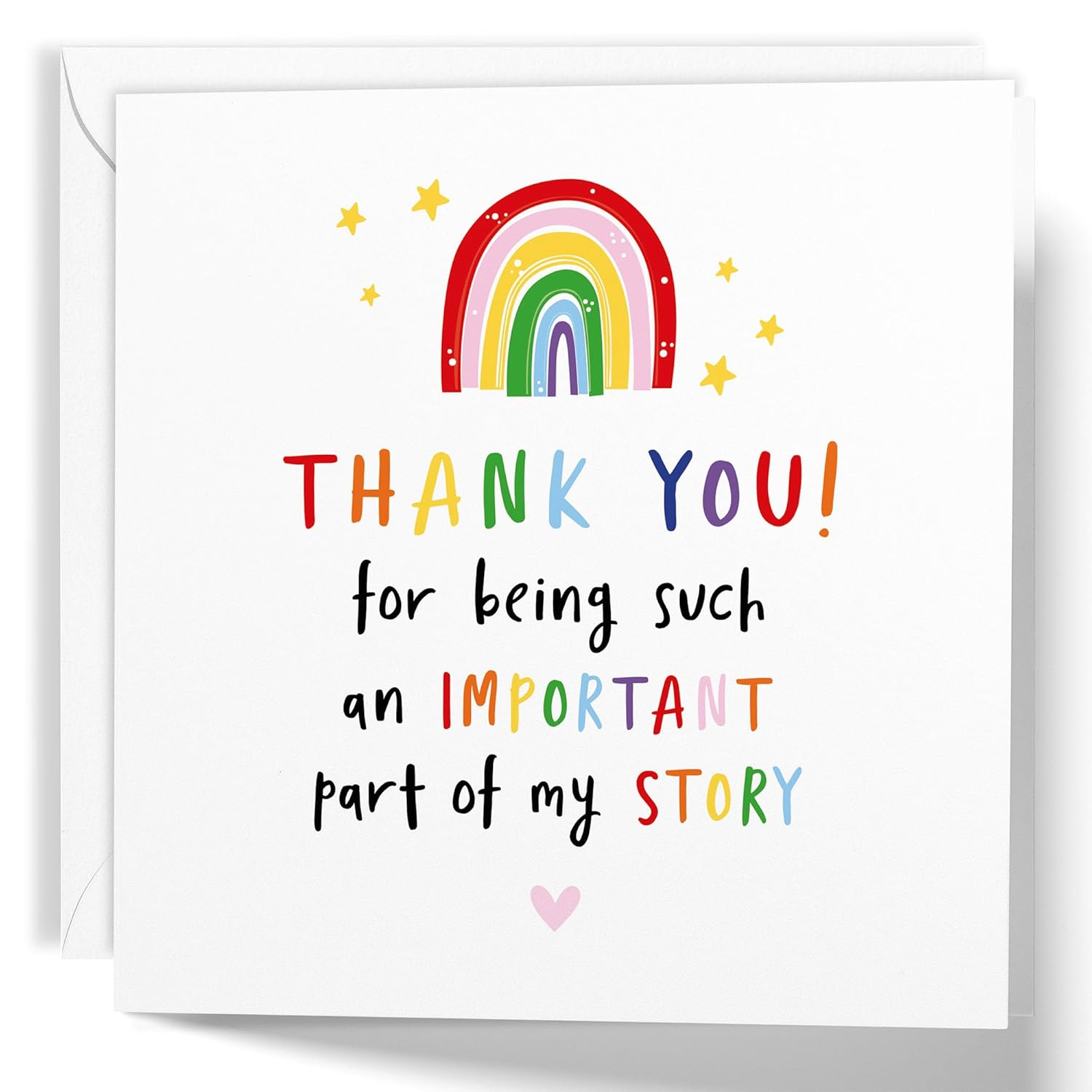Thank You Teacher Card – “Thank You for Being an Important Part of My Story” – Appreciation Card for Teachers, Mentors, or Educators