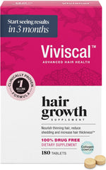Viviscal Women’s Hair Growth Supplements – Thicker, Fuller Hair Support for Thinning & Hair Loss with Biotin & Marine Collagen – Drug-Free, 180 Tablets (90-Day Supply)