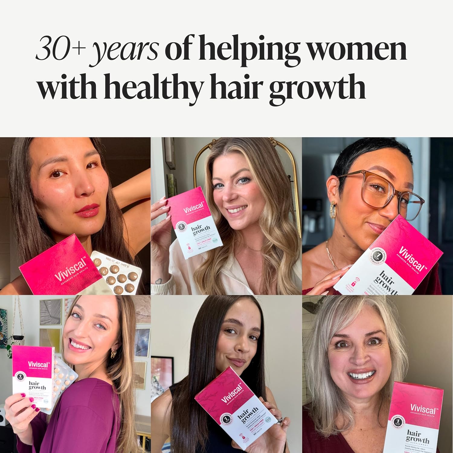 Viviscal Women’s Hair Growth Supplements – Thicker, Fuller Hair Support for Thinning & Hair Loss with Biotin & Marine Collagen – Drug-Free, 180 Tablets (90-Day Supply)