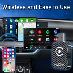 2025 Upgraded Wireless CarPlay Adapter – Convert Wired to Wireless CarPlay, Plug & Play Dongle, Compatible with iPhone iOS 12+ and Cars from 2016 (Black)