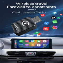 2025 Upgraded Wireless CarPlay Adapter – Convert Wired to Wireless CarPlay, Plug & Play Dongle, Compatible with iPhone iOS 12+ and Cars from 2016 (Black)