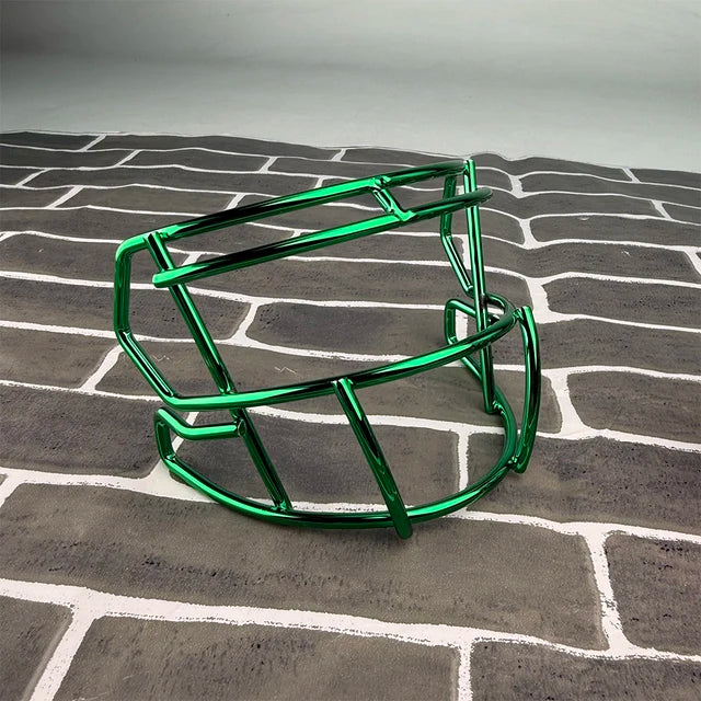 Metal Chrome Mini Facemask for American Football Helmet Display – Collectible Rugby Helmet Accessory