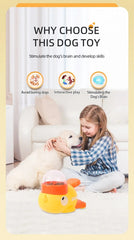 Interactive Dog Puzzle Feeder Toy – Cartoon Duck Treat Dispenser with Anti-Slip Base for Training and Slow Feeding