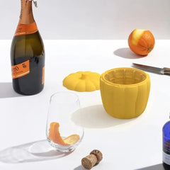 2-in-1 Silicone Pumpkin Ice Cube Maker & Bucket – Multi-Functional Portable Ice Tray for Chilling Whiskey, Cocktails, and Bar Drinks