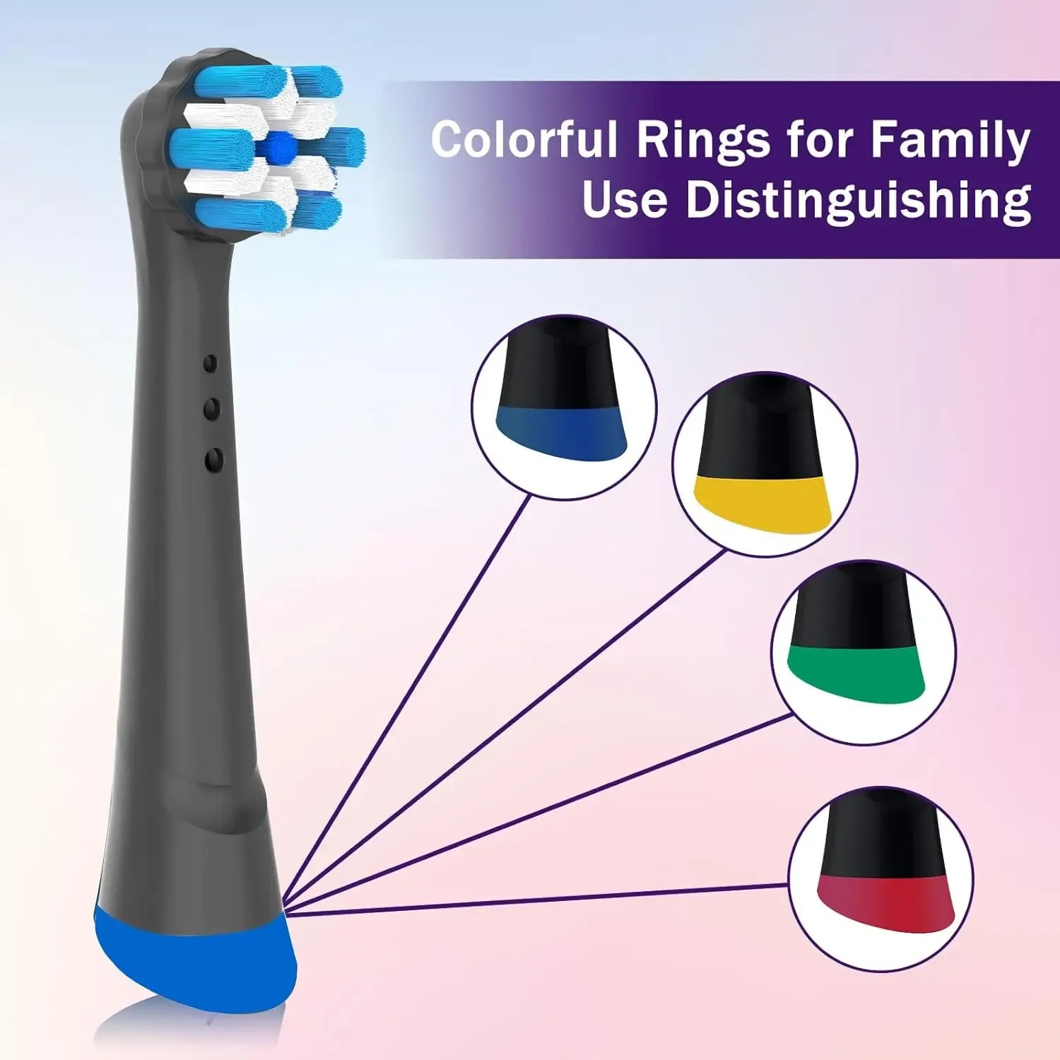 16PCS Compatible with Oral-B iO Series 3–10 Ultimate Clean Electric Toothbrush Replacement Heads