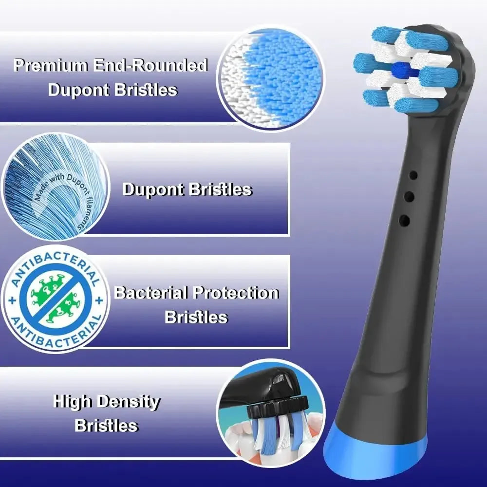 16PCS Compatible with Oral-B iO Series 3–10 Ultimate Clean Electric Toothbrush Replacement Heads