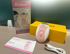 Kemei KM-189B Electric Epilator for Women – Waterproof, Rechargeable Shaver with 2-Speed Settings for Legs & Bikini Area