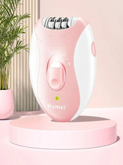 Kemei KM-189B Electric Epilator for Women – Waterproof, Rechargeable Shaver with 2-Speed Settings for Legs & Bikini Area