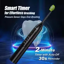 DrYadent Sonic Electric Toothbrush, USB-C Fast Charging, IPX7 Waterproof, 6 Replacement Brush Heads, 4 Smart Modes for Sensitive Care