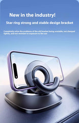 Magnetic Phone Holder with Vacuum Suction – Foldable & Adjustable Car Mount with Non-Slip Base for Busy Commuters