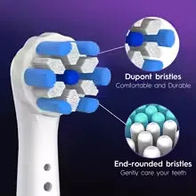 Compatible with Oral-B iO Series 3–10 Ultimate Clean Electric Toothbrush Replacement Heads with Covers, 8-Pack