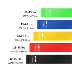 Yoga Resistance Bands Set – 0.35mm to 1.1mm Elastic Workout Bands for Pilates, Training, and Fitness – Indoor/Outdoor Exercise Equipment