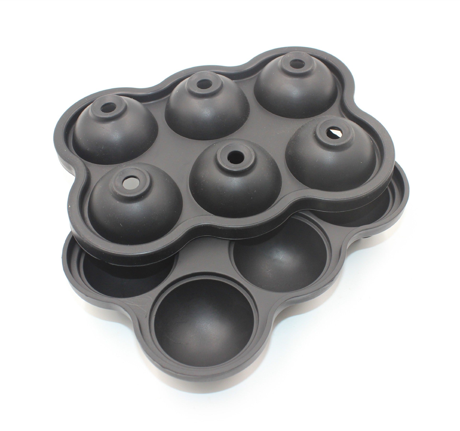 Large Silicone Ice Ball Mold – 6-Cavity Sphere Ice Cube Tray for Whiskey, Cocktails, Wine, and Party Bar Accessories