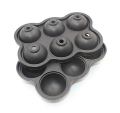 Large Silicone Ice Ball Mold – 6-Cavity Sphere Ice Cube Tray for Whiskey, Cocktails, Wine, and Party Bar Accessories